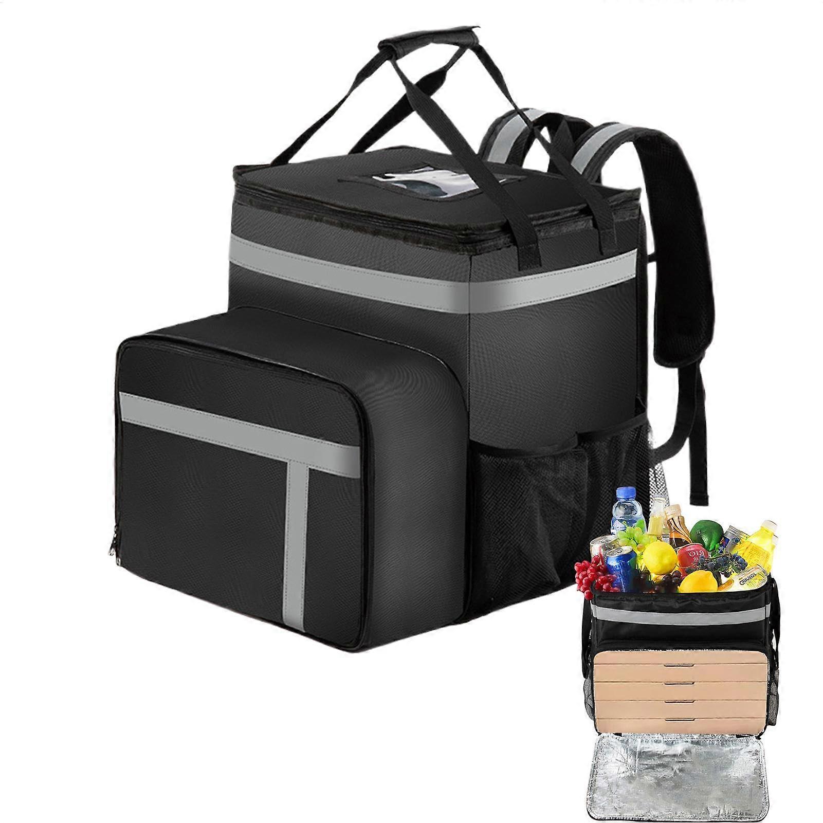 Isolated Backpack – Comfortable Insulated Lunch Bag, Large Pizza Carrier for Hiking, Camping, and Picnics