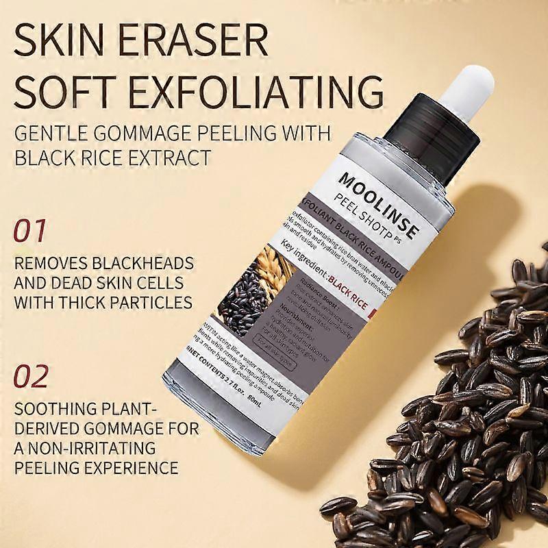 Black White Rice Exfoliant Ampoule Set, Face Black White Rice Exfoliating Cream for Body Moisturizing and Pore Tightening