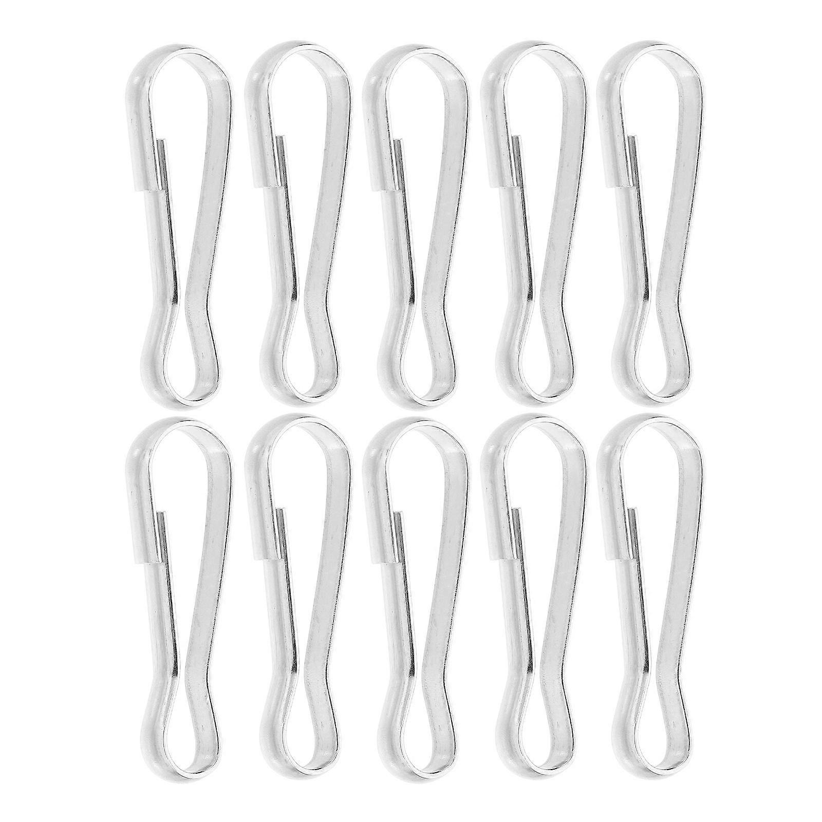 10pcs Stainless Steel Clips for Pet Hammock Flag Pole Lanyard Spring Hooks Secure Attachment Pet Hammock Mounting Hook