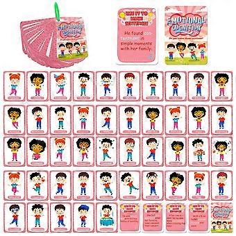 Emotion Flashcards for Children | Feelings Learning Cards with Pictures, Hanging Holes, Thick Paper
