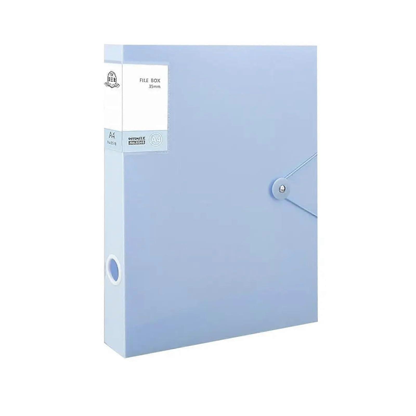 A4 Document Organizer Box 2 Pieces Multifunctional Thick PP Plastic Desktop Storage Dustproof for Office Supplies