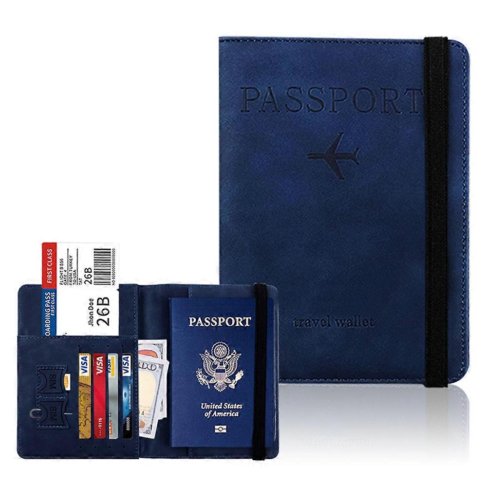 RFID Blocking Passport Holder for Travel Accessories Passport Purse Card Wallet