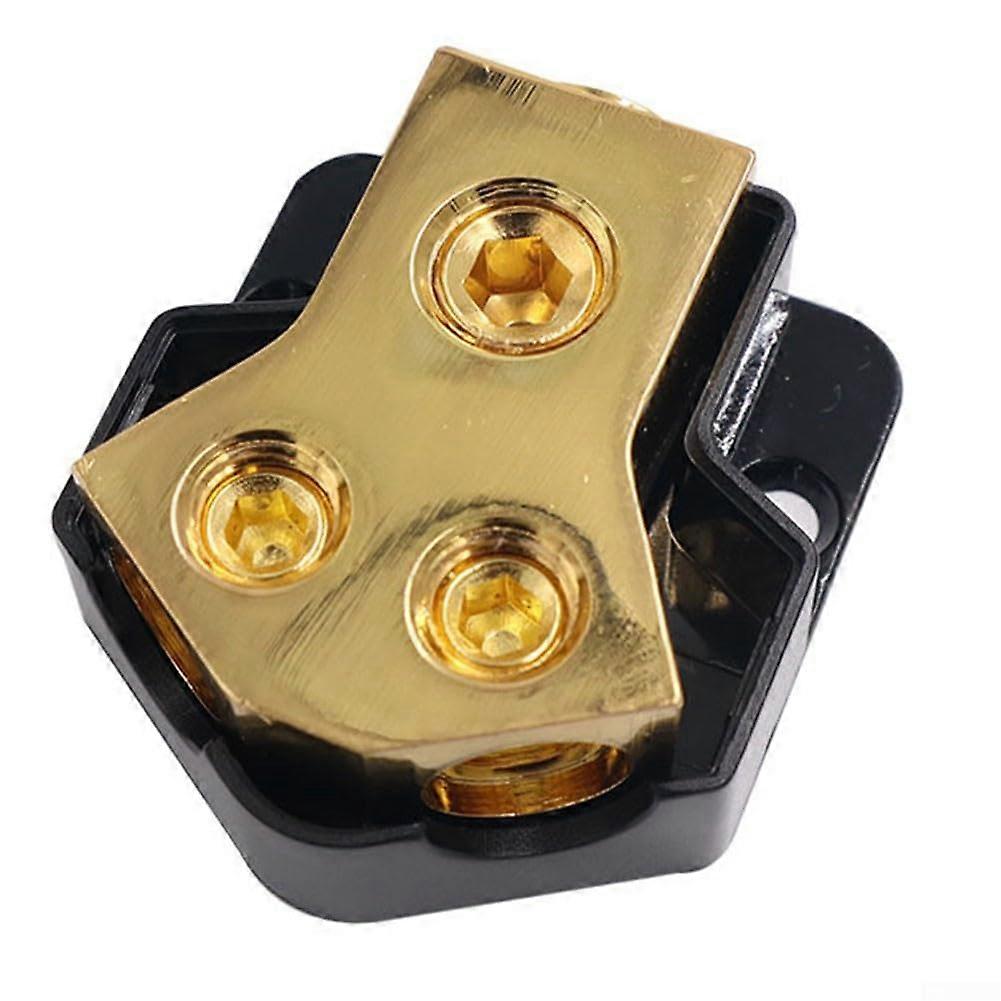1 x 2 Way Audio Distribution Block Power/Ground Splitter 0/2/4AWG Input 4/6/8AWG Output (Copper)