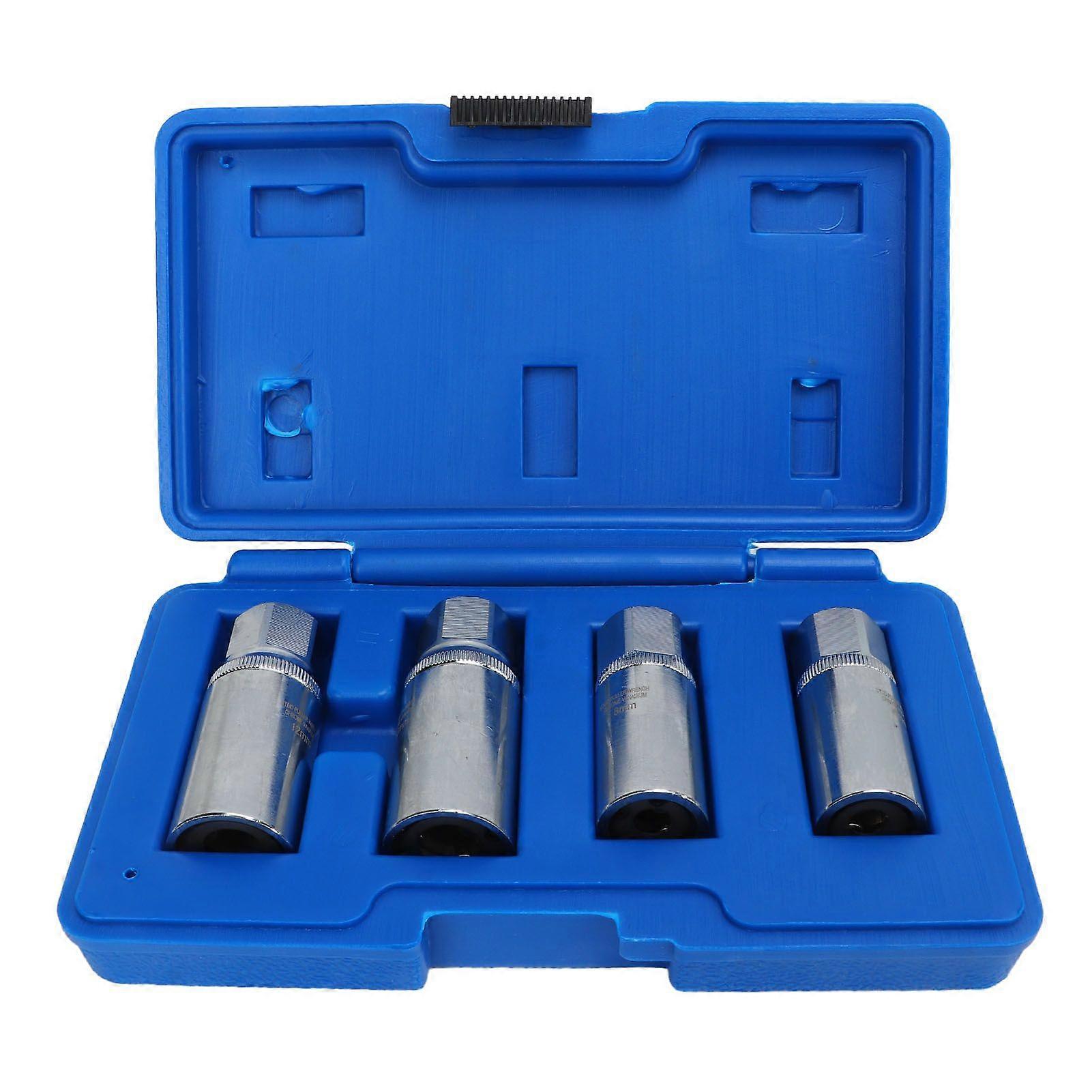 1/2in Drive Socket Stud Screw Extractor Tool 6 8 10 12mm Sleeve Remover Installer Kit