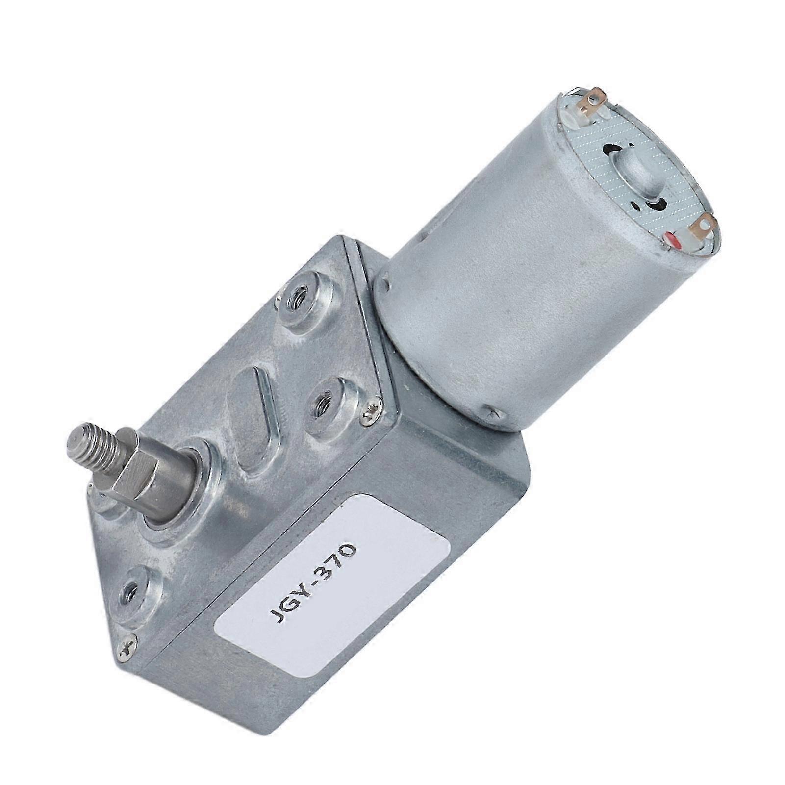 DC12V Self-Locking Worm Gear Motor with 8mm Shaft - Reversible Speed Reduction Motor JGY37 066RPM for DIY Projects & Automation