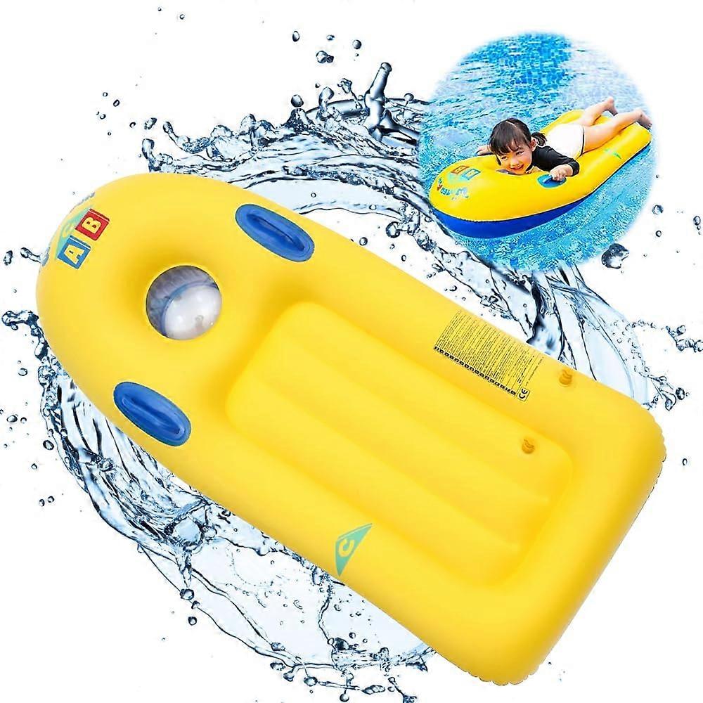 Inflatable Bodyboard with Handles for Beach, Swimming, Water Fun, 116x52cm