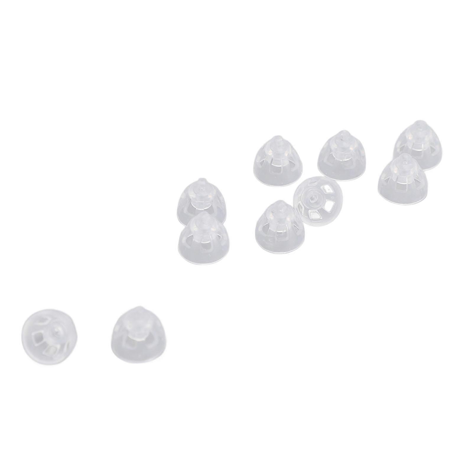 10pcs Sound Amplifier Open Domes Single Layer Washable Reusable Silicone Replacement Ear Plug Tips Domes M 8mm / 0.31in