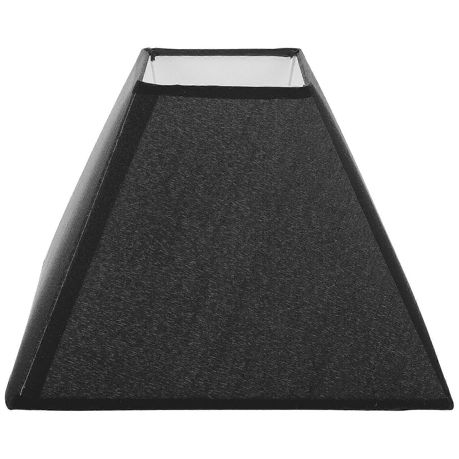 Small Lampshades For Table Lamp Modern Cloth Lampshade Desktop Lamps Black 28X28X18CM Protect From Dust Create Warm Atmosphere 1Set