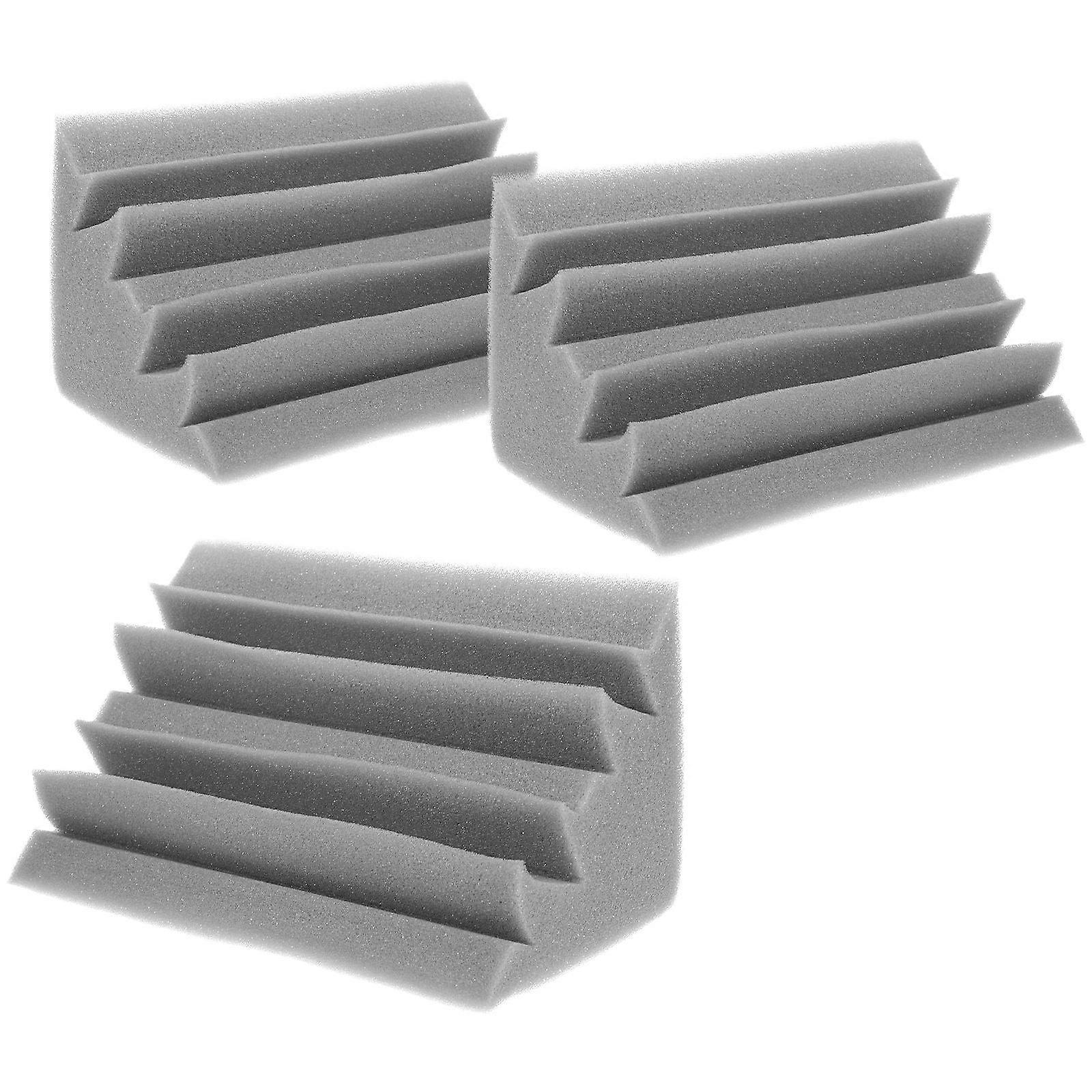 3Pcs Effective Corner Bass Trap Sound Absorbing Foam Tiles for Studio