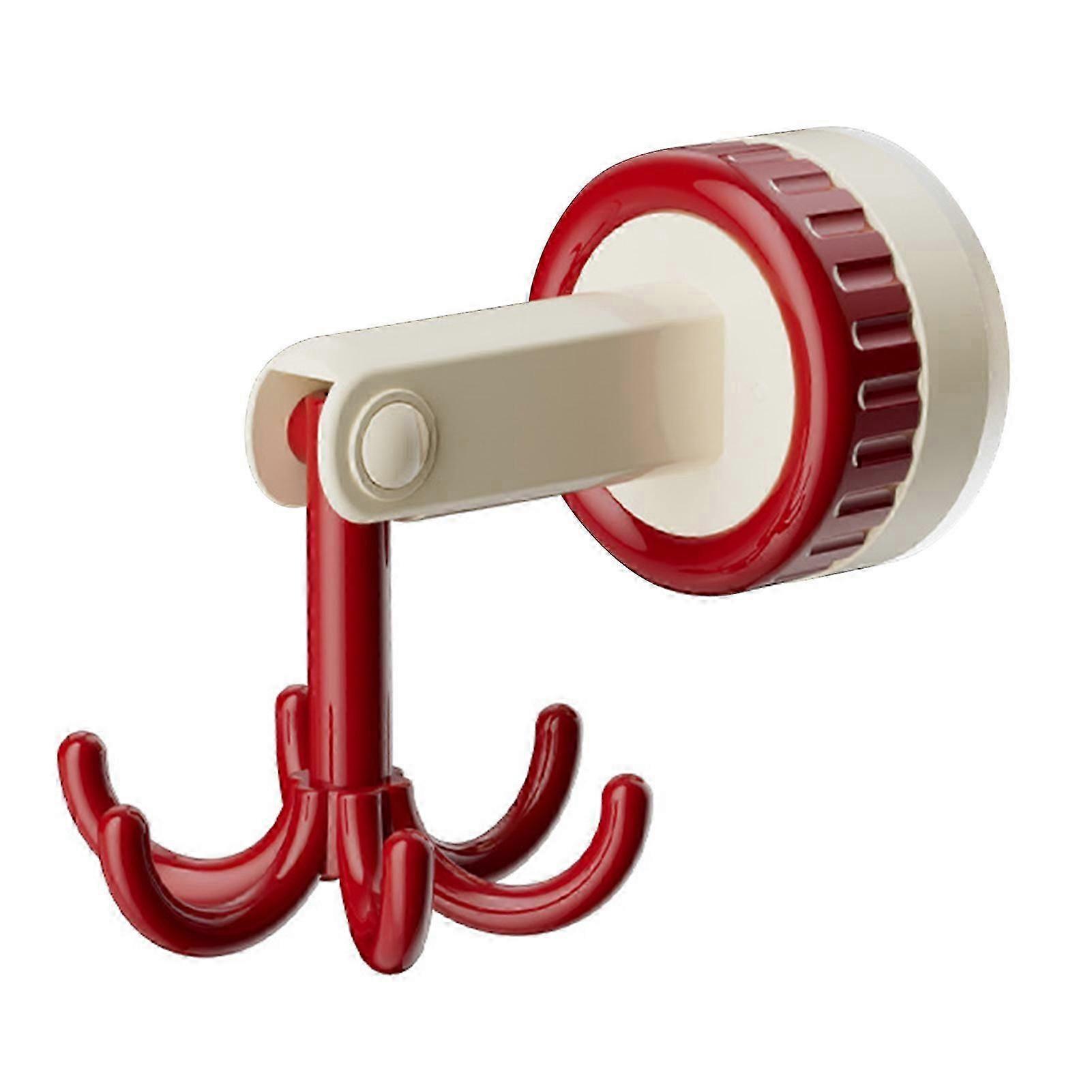 360 Degrees Rotating Folding Hook Non-drilling Multifunctional Utensil Shelf with 6 Claws for Kitchen