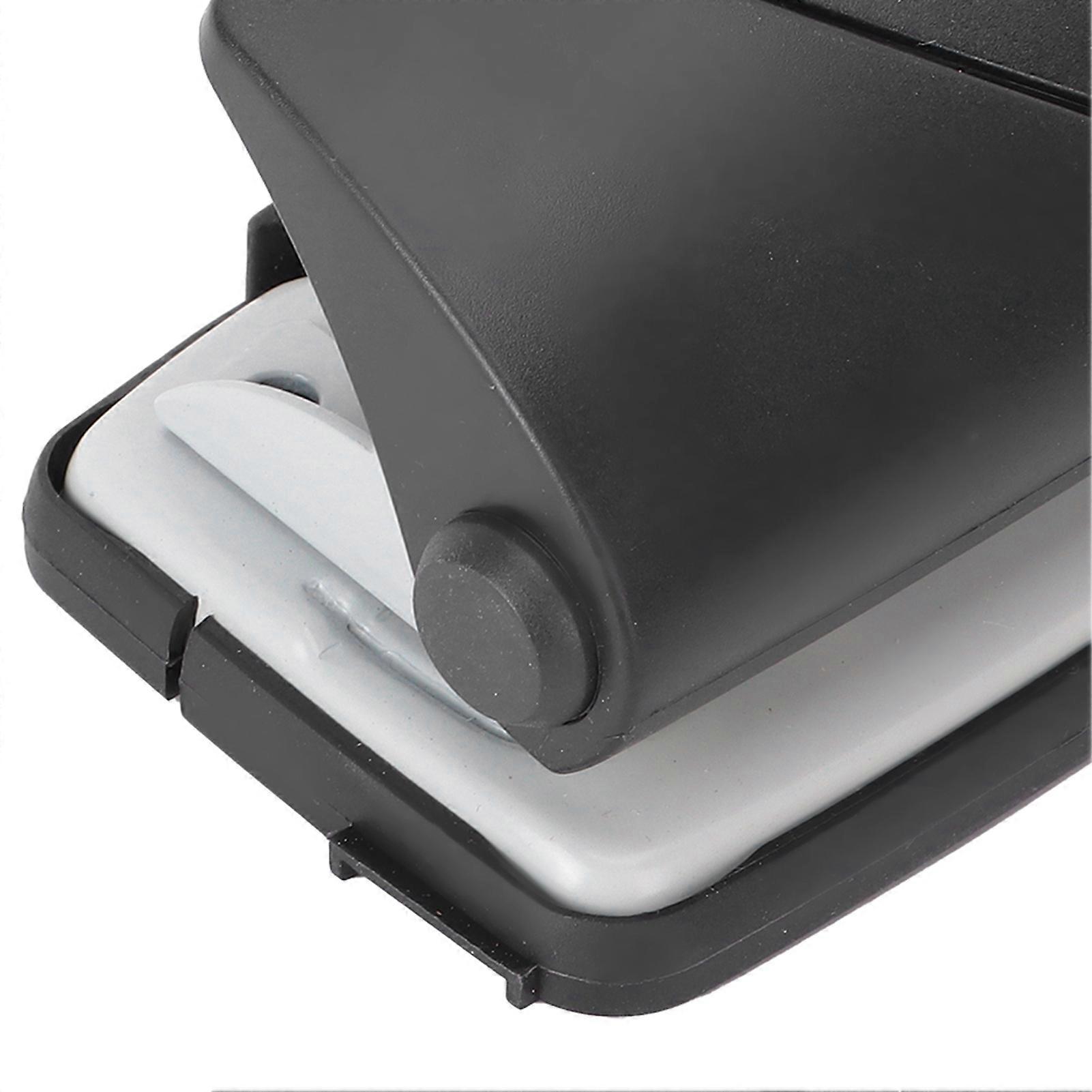 Hole Punch Small Plastic Adjustable Positioning Punching Machine for Stationery BindingBlack