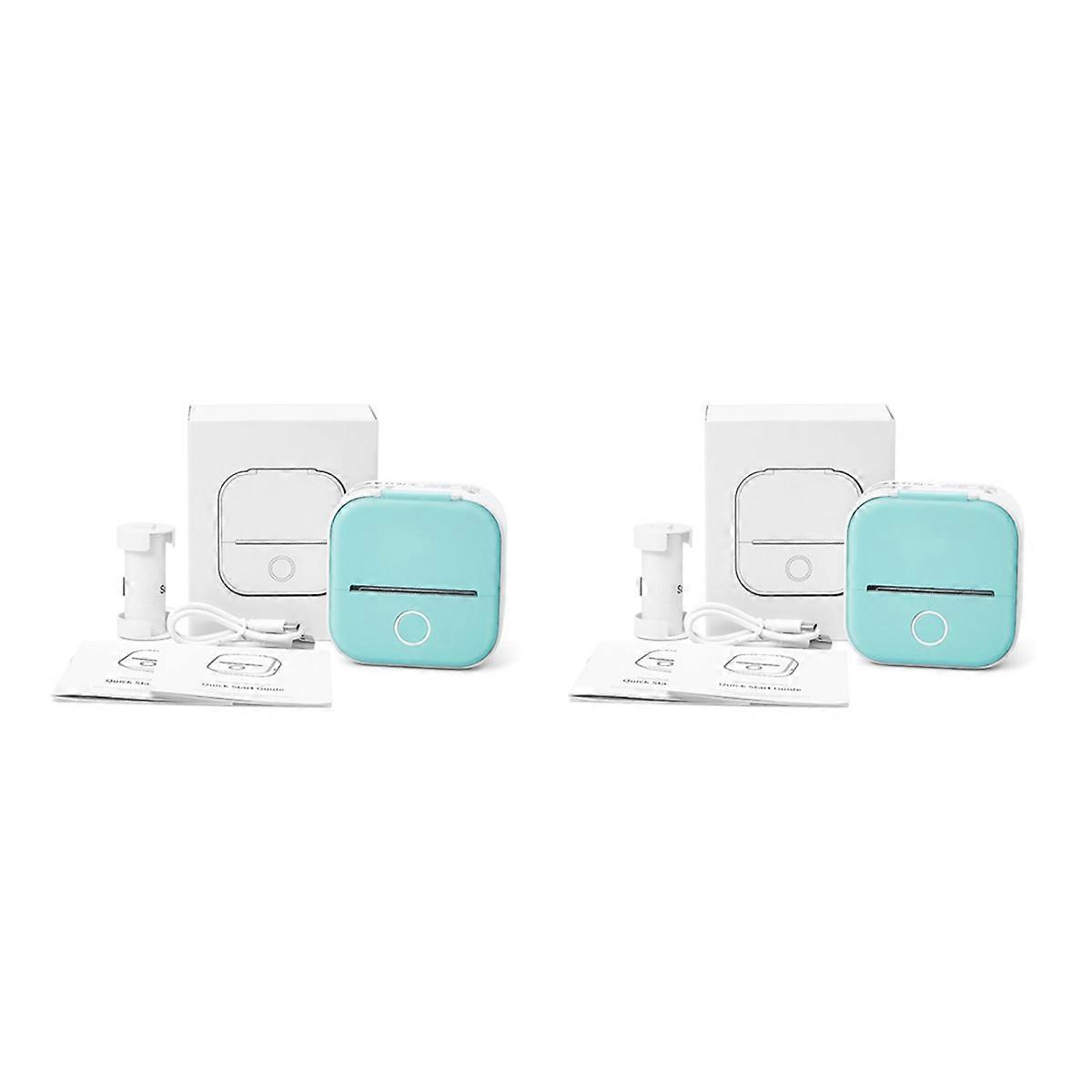 2X Doodle Dash Printer,Inkless Bluetooth Sticker Pocket Printer, Portable Bluetooth Printer for Phot