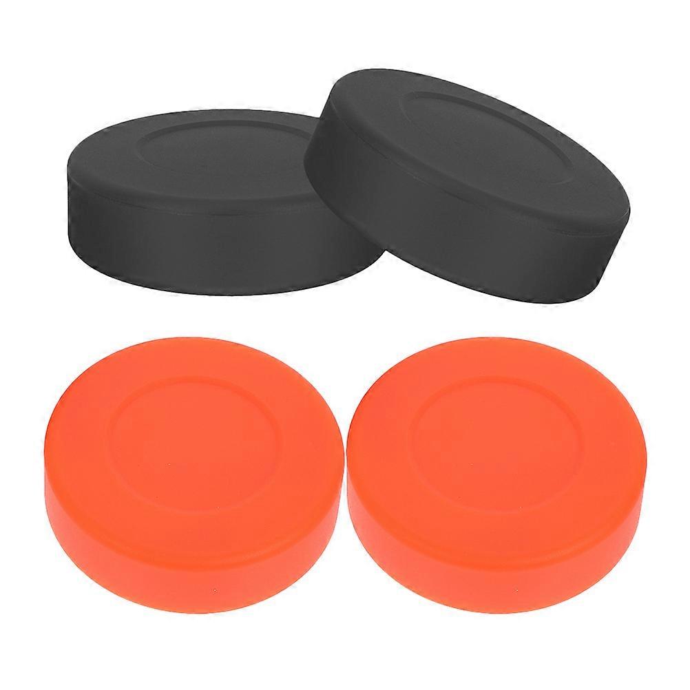 4pcs Indoor Hockey Puck Set for Sports Training Gym Race and Ice Hockey Ball