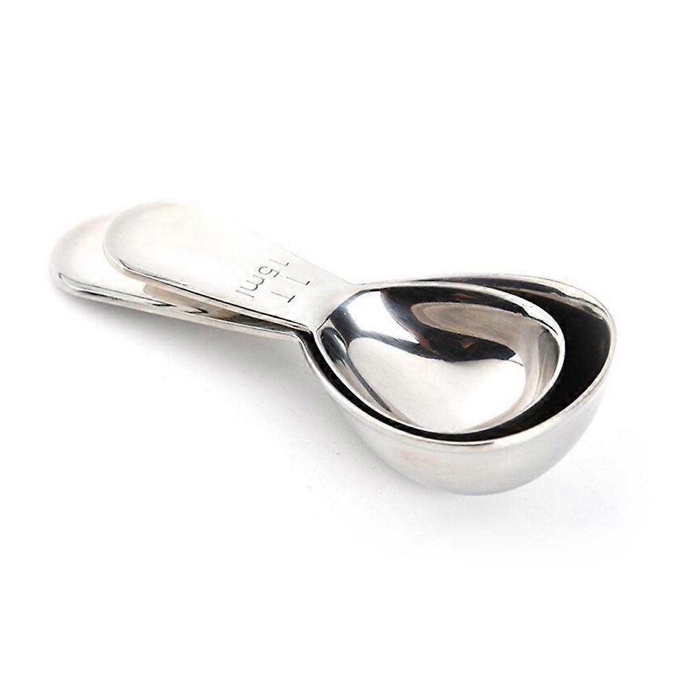 Metal Coffee Scoop Small Size But Big Capacity Ergonomic Design For Home Kitchen Office 2Pcs