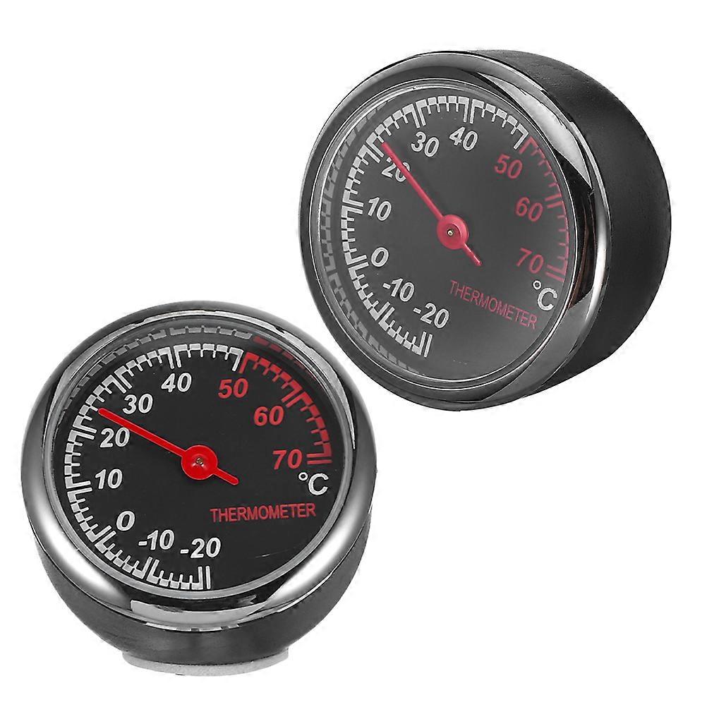 Car Temperature Gauge Metal for Dashboard Use 2Pcs Pack