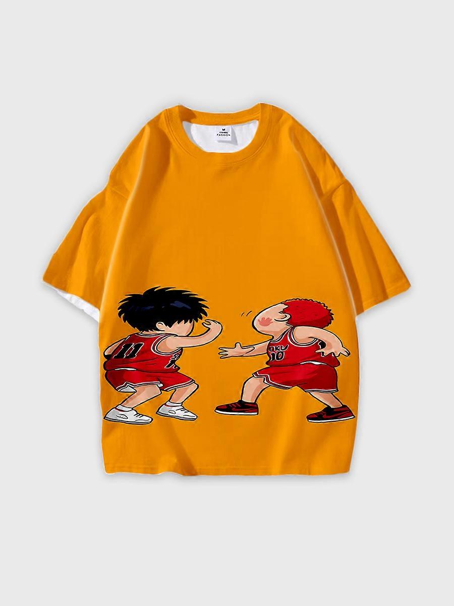 T-shirt round neck Role Pattern loose short sleeve C33