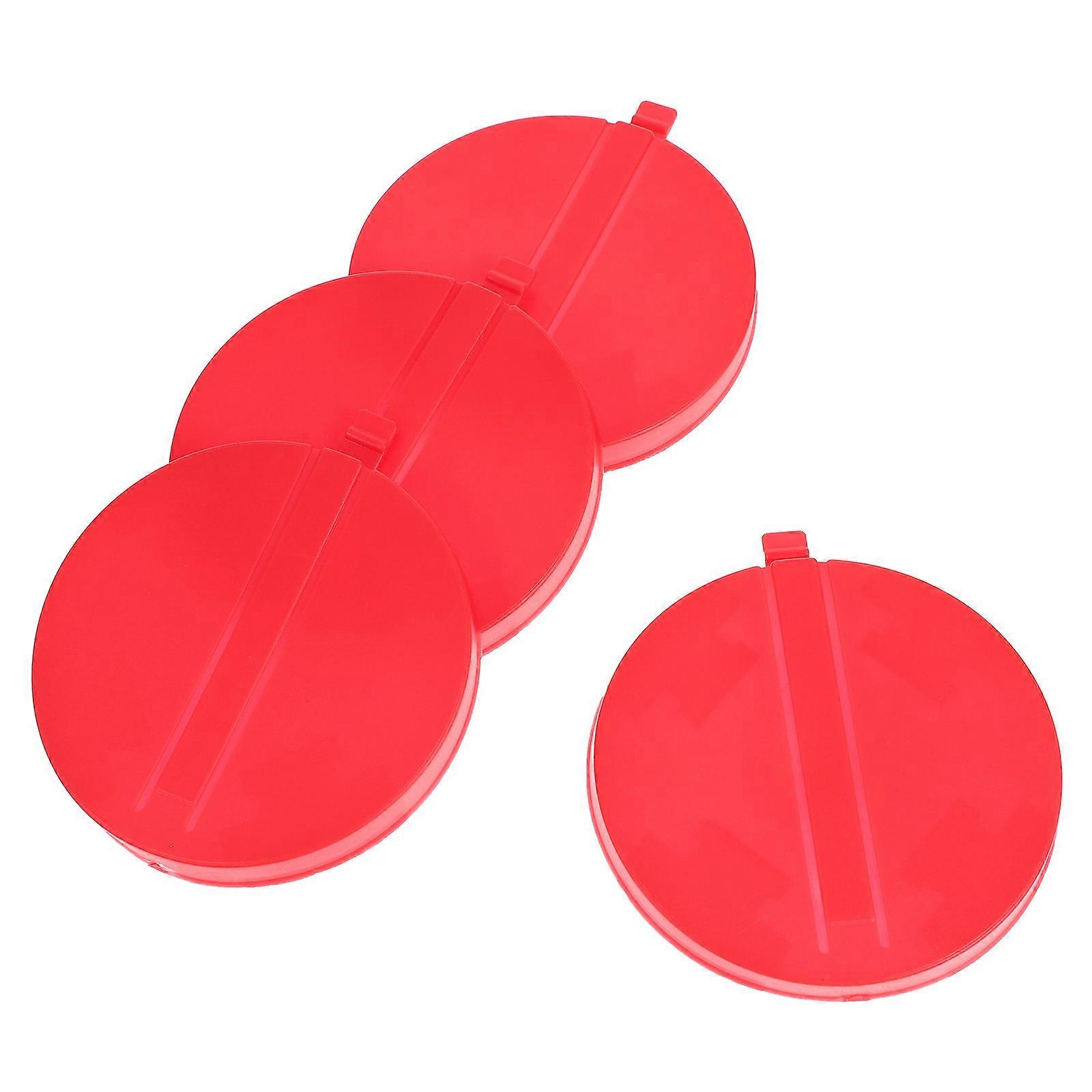 Reusable Sealing Caps for Barrels with Grooves for Easy Open Made of Red Fits Various Sizes