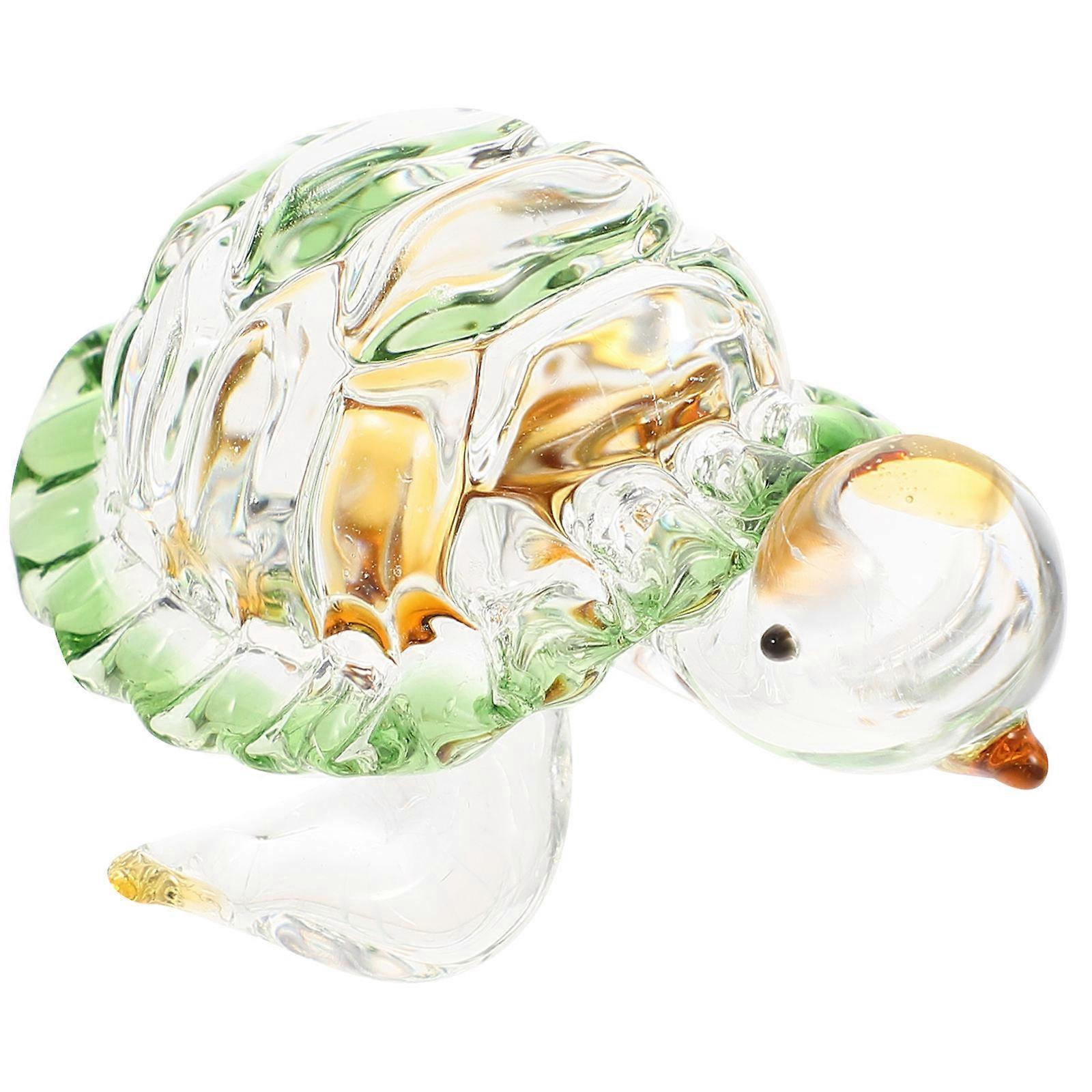 Here's a refined and engaging product description for your **Glass Small Turtle Ornament**:

 

**Glass Small Turtle Ornament – Vivid Tortoise Decor