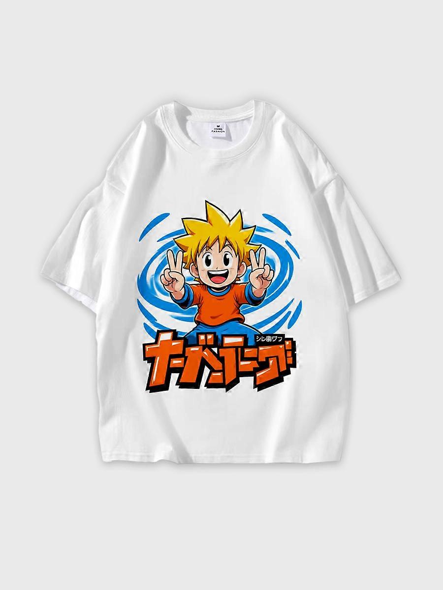 T-shirt round neck Role Pattern loose short sleeve P3134