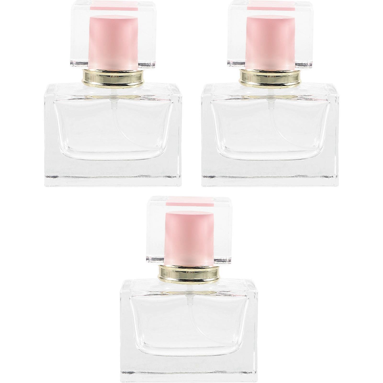 Travel Perfume Bottle 3Pcs 30ml Refillable Spray Container For Men And Women In Pink With Non-Leaking Fine Mist Atomizer