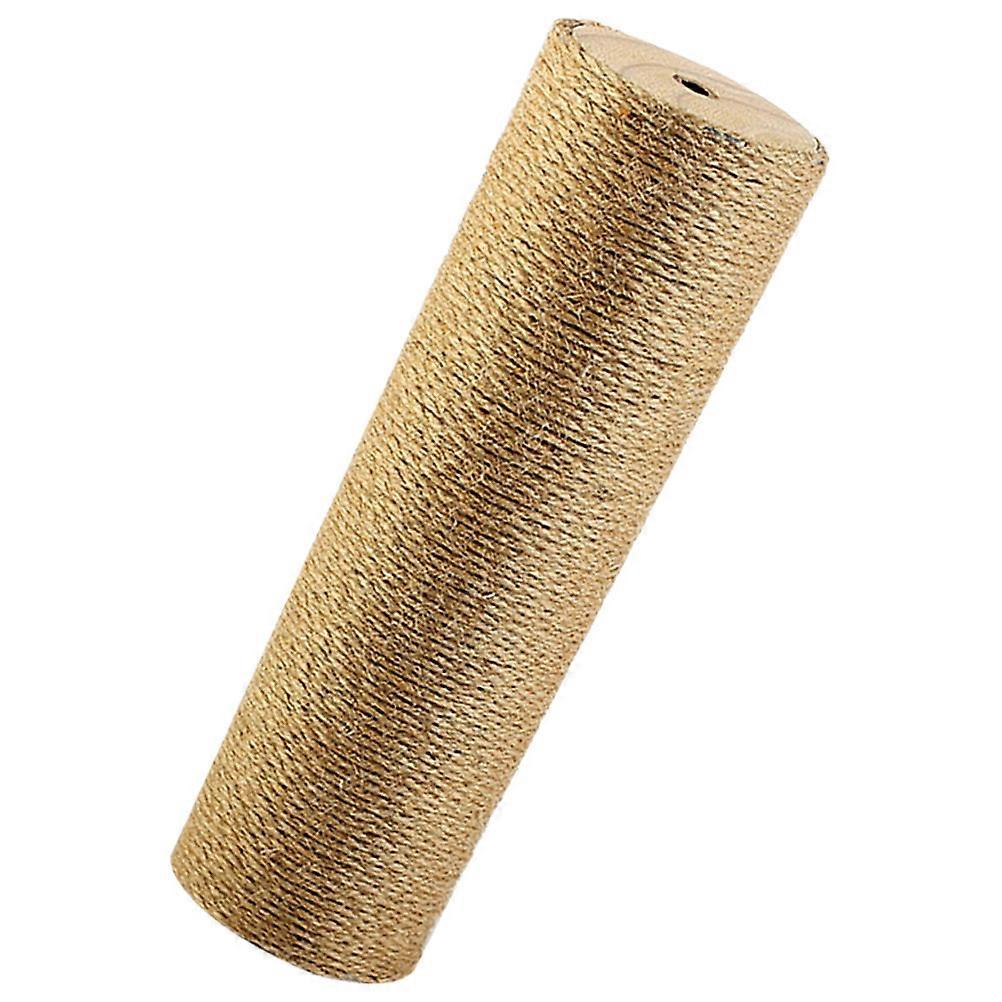 Household Scratching Post Cat Tree Replacement Post Durable Strong Cat Climbing Pole Light Yellow 30cm Length 9cm Diameter 1Set