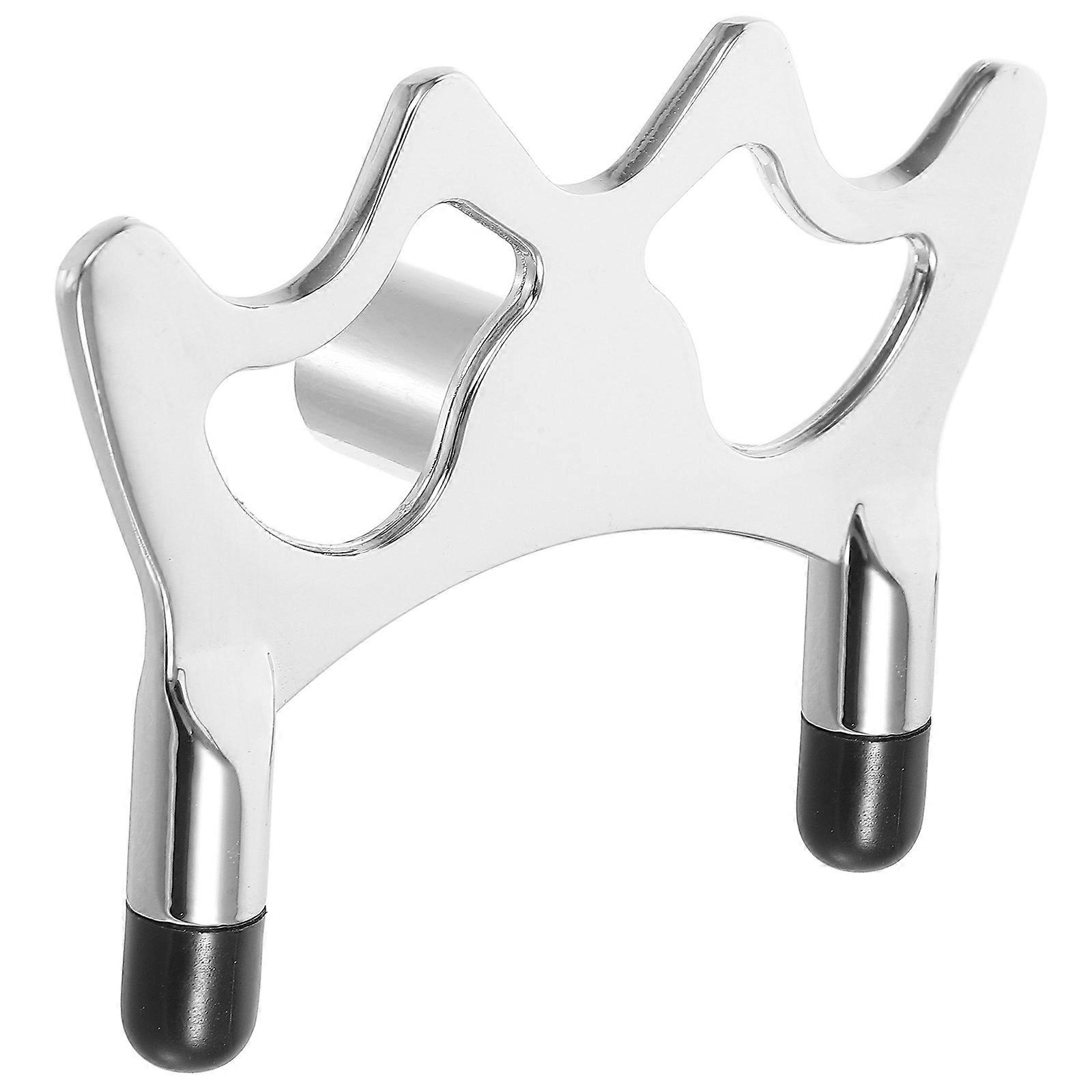 Cue Rest Pool Bridge Head Iron Rubber Coated Feet Screw End Design Sleek Style Billiards Table Accessory 3.69X2.71X0.94IN 1Pack