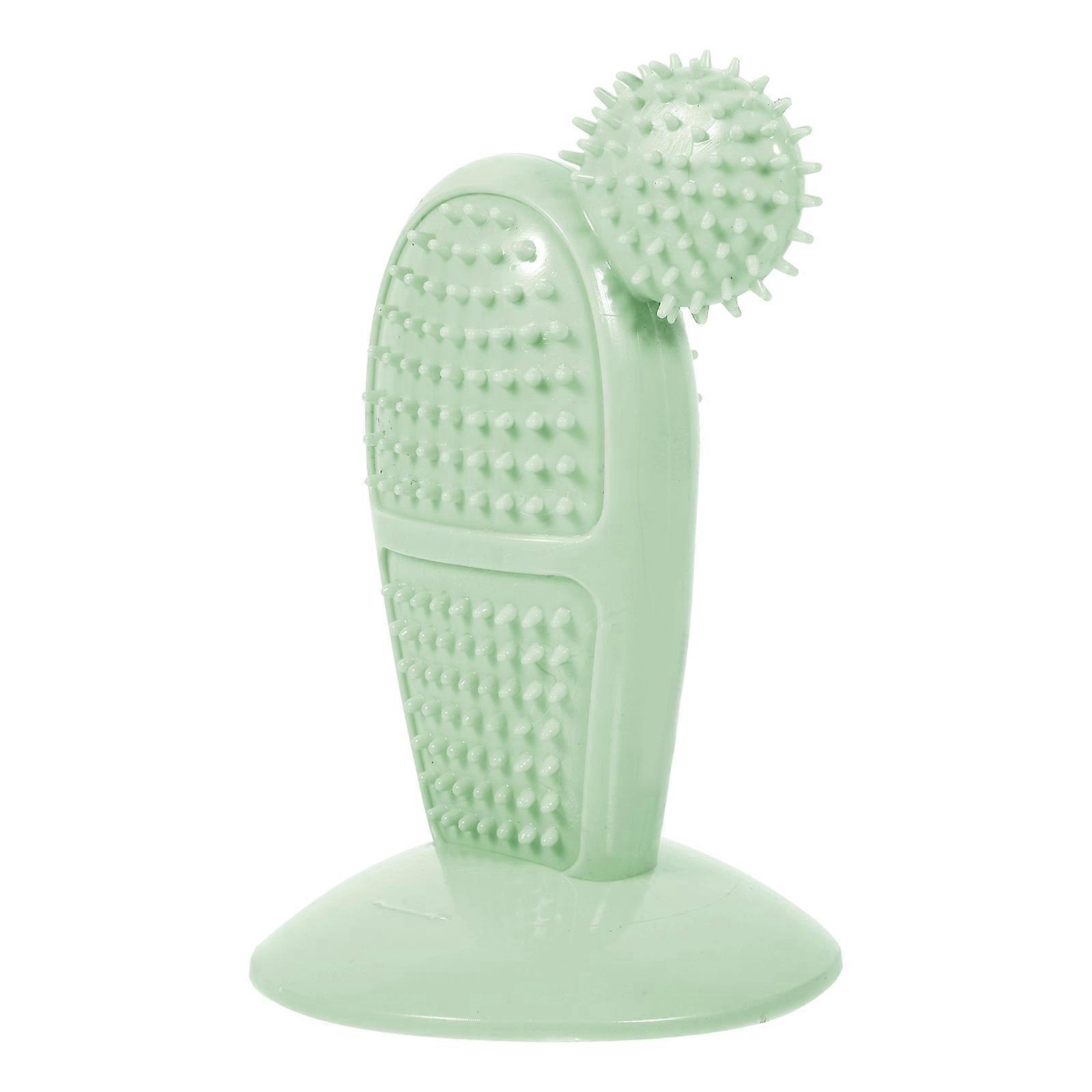 Durable Dog Chew Toy Made of TPR Material Green Interactive Plaything for Pet Use 6.5 x 4 inches