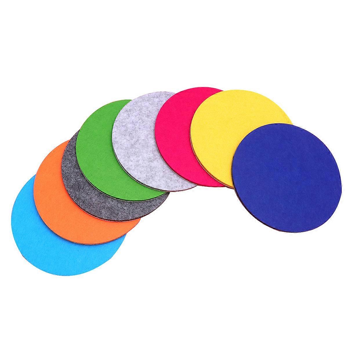8pcs Creative Memo Board Colorful Round Felt Wall Stickers for Photos Memos Display Assorted Color