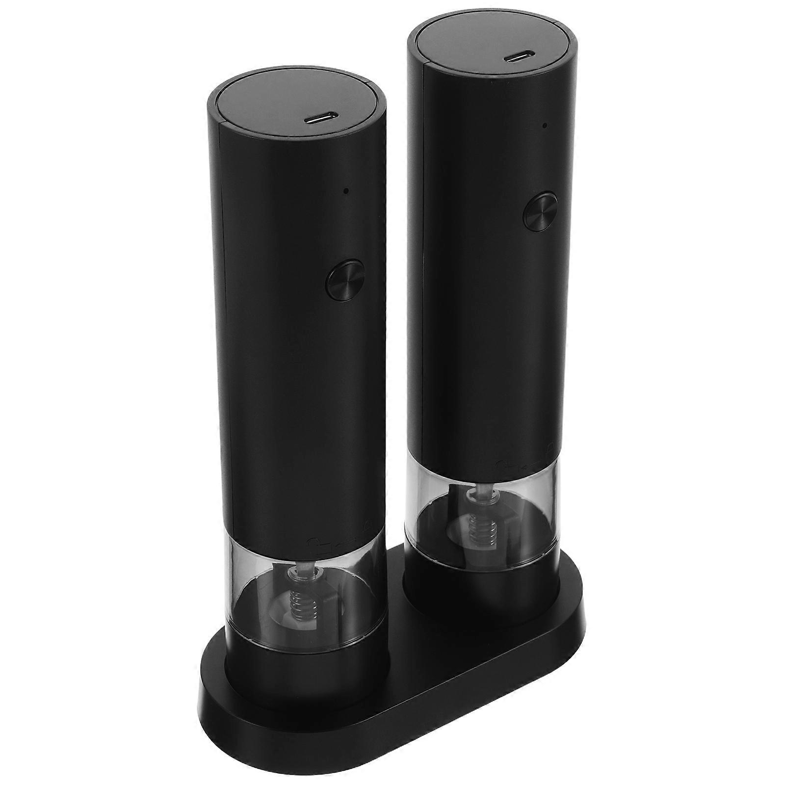 Usb Charging Electric Pepper Grinder Set Sleek Design For Home Users Campers 1Set