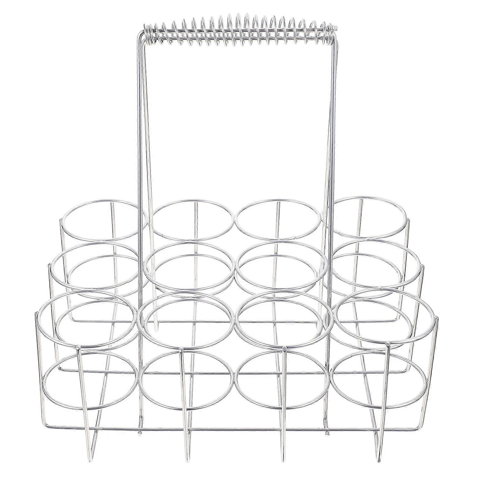Silver Beer Bottle Holder Rack Made of Iron for Storage Lightweight and Portable