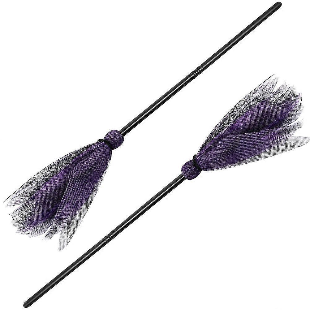 Purple Witch Broom Props for Halloween Cosplay Costume Decoration – Lightweight Broomsticks for Parties, Themed Events & Trick Treating