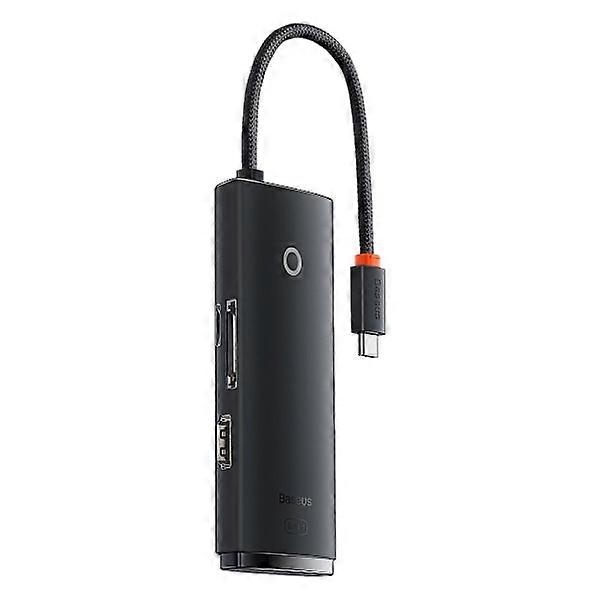 Lite Series Multifunktionaler USB-C HUB 2 x USB 3.0 USB-C HDMI 1.4 SD-TF schwarz