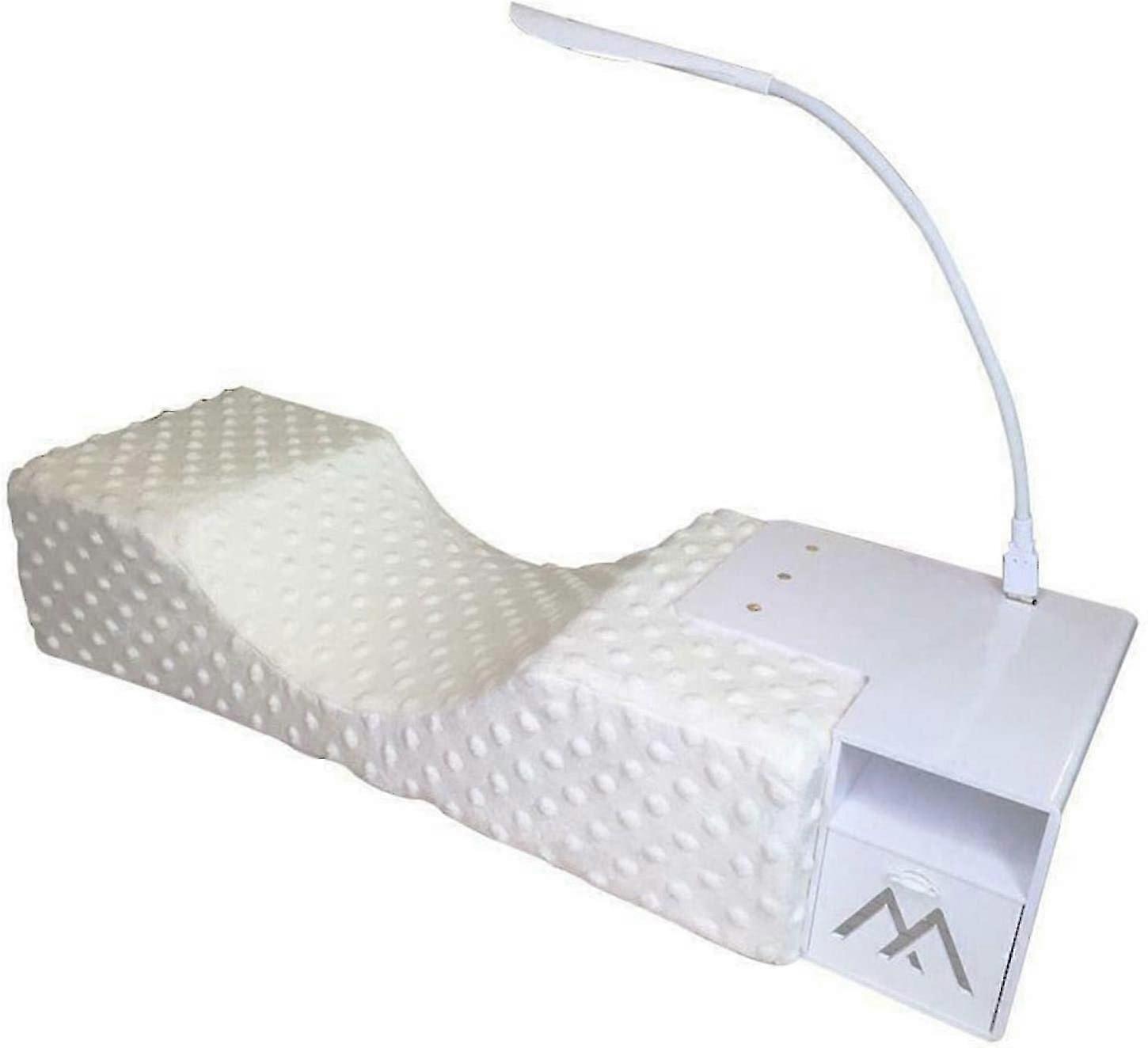 Eyelash Cushion With Shelf And Led Light, U Shape Eyelash Cushion, Makeup Tool, Ergonomic U Shape Cushion, Led Light, Eyelash Extension Kit