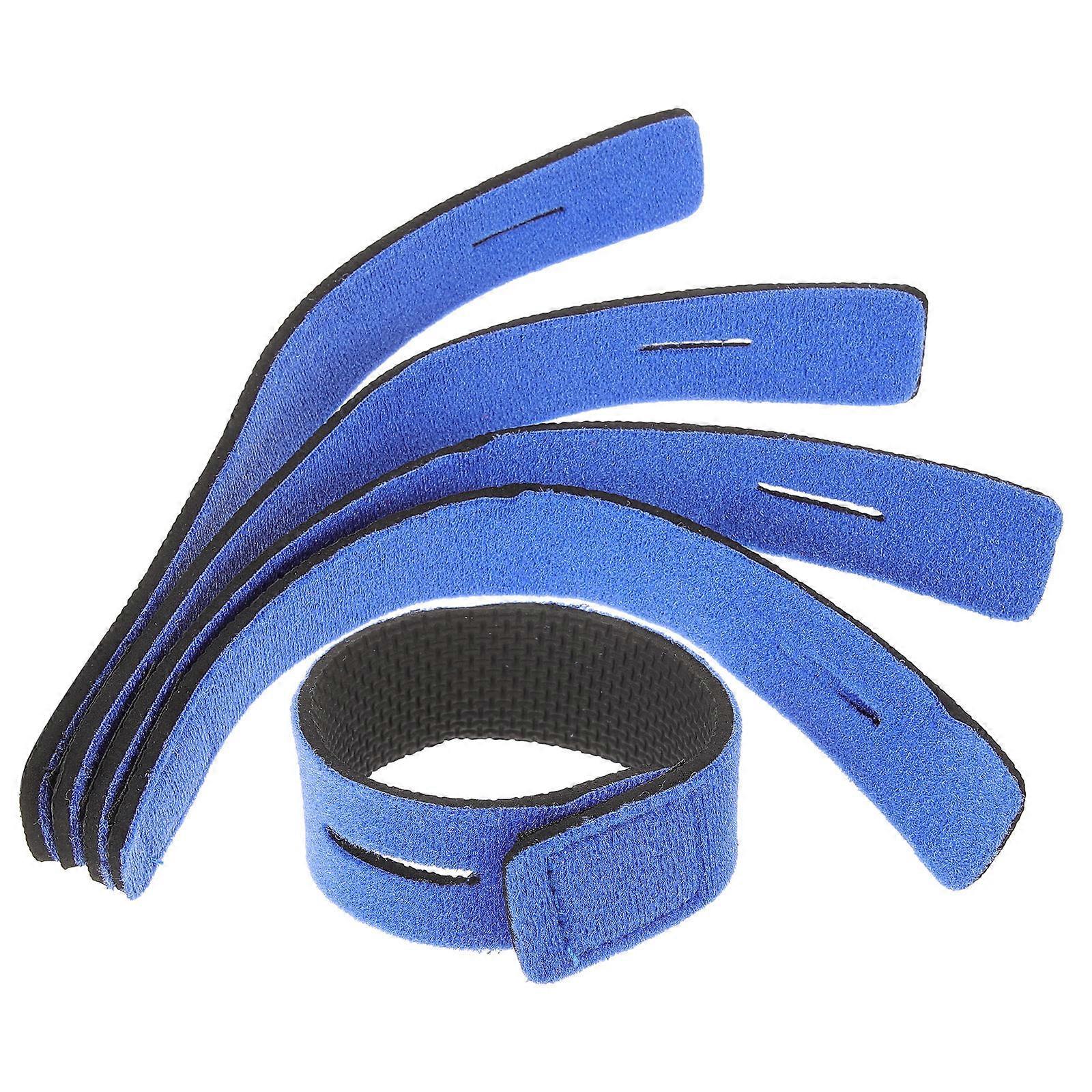 Fishing Rod Sleeve in Blue Made of Neoprene SBR OK Cloth for Home Use with Elastic Straps Fits Various Sizes 5 Pieces