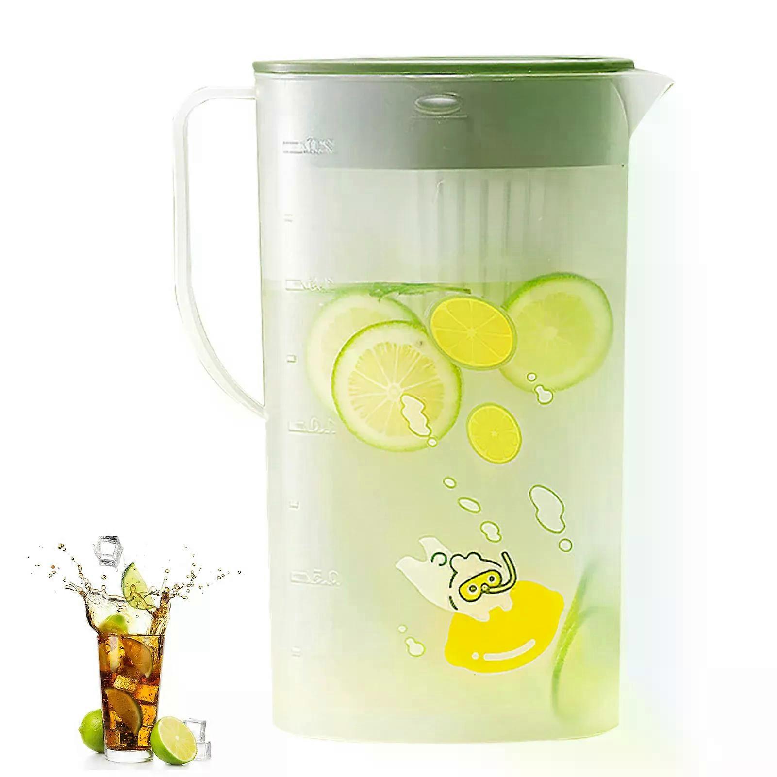 2.0 Litre PP Pitcher Easy Clean Water Carafe Lemonade Juice Pitcher Iced Tea Pitcher Easy Clean For Juice Beverages