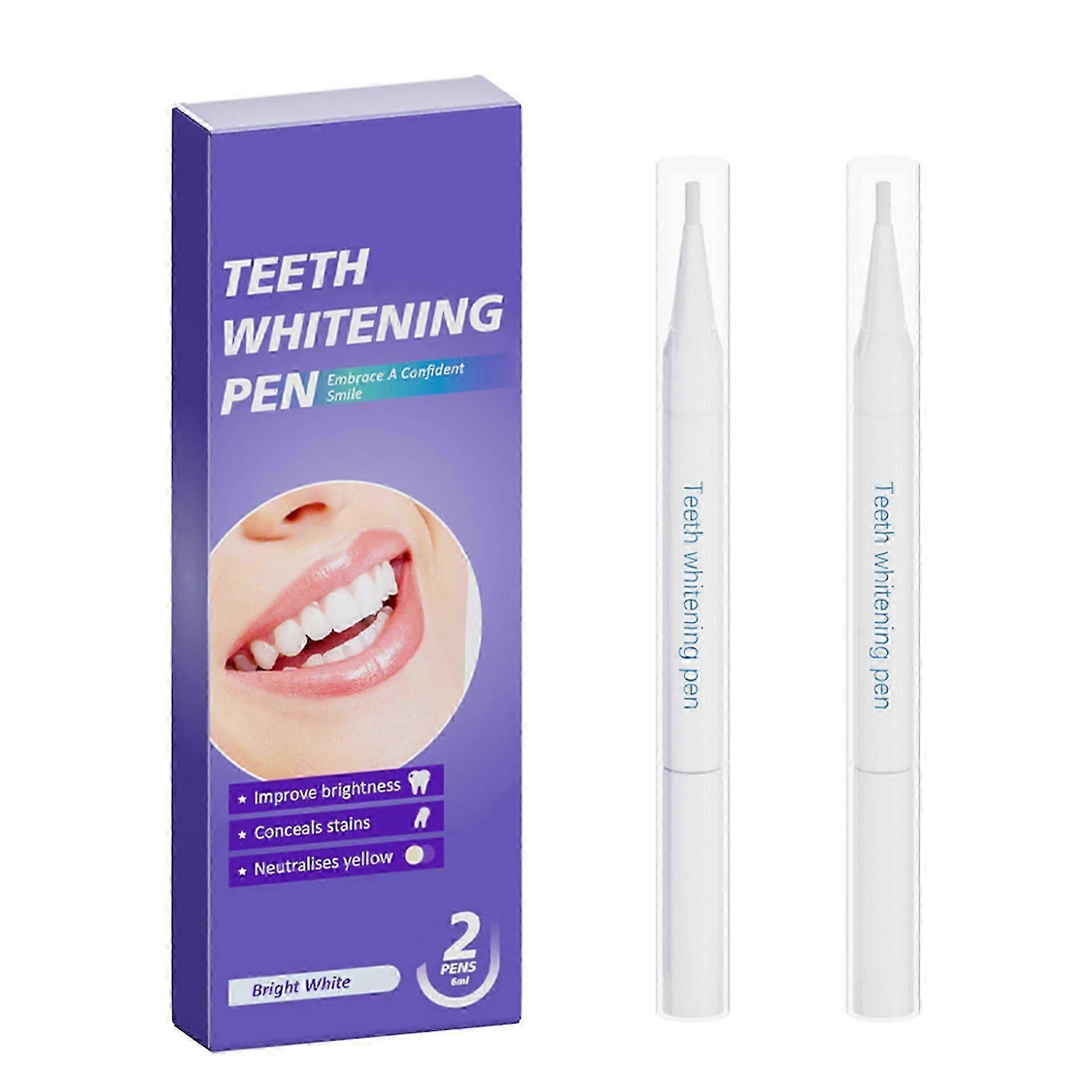 2 Teeth Whitening Pens for Professional Brightening - Sensitivity-Free Formula for Perfect Smile