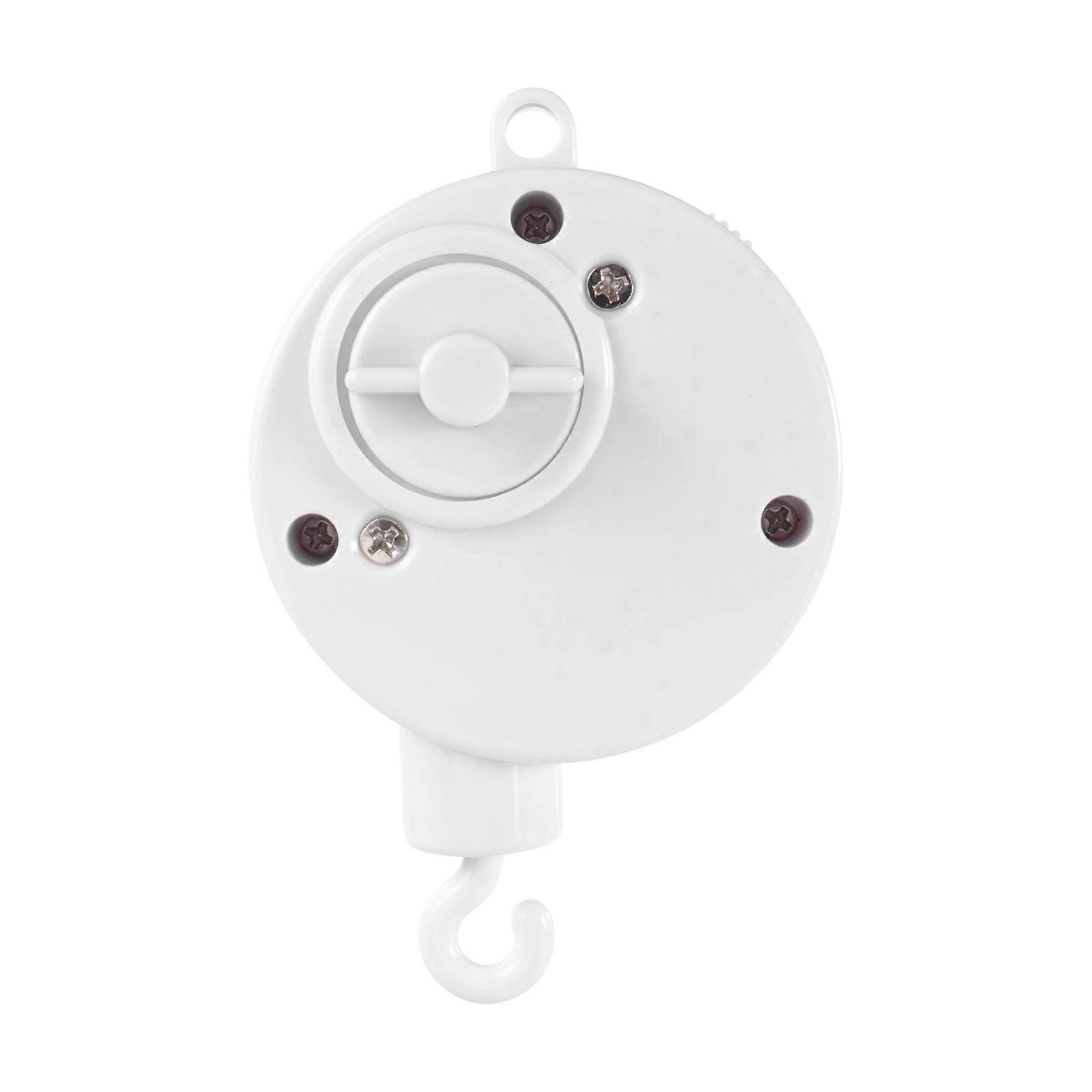 White Nursery Bed with Plunger Hook for Music & Visual Development, DIY Assembly, Pause Function Included