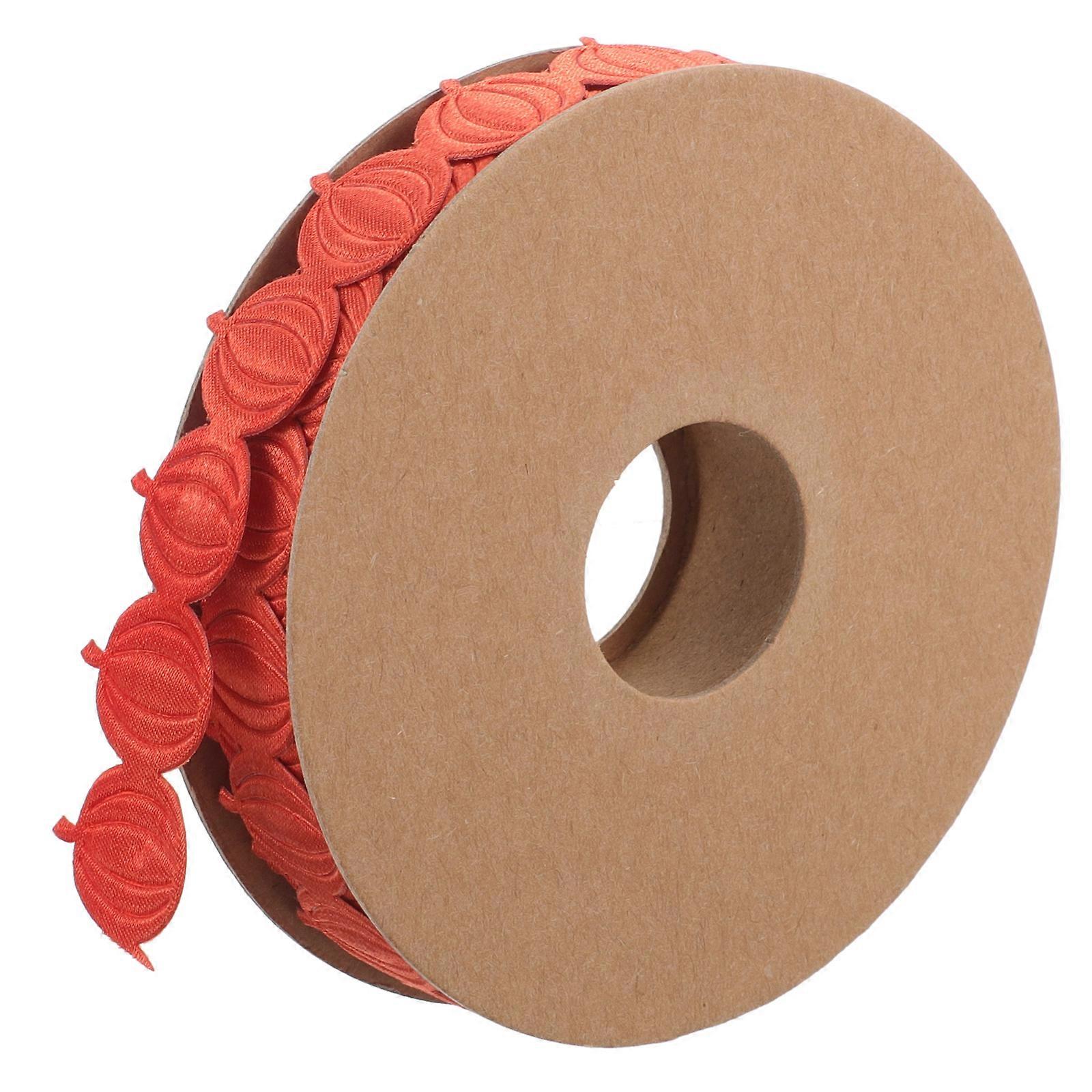 Fall Decorative Ribbon Lightweight Orange Harvest Ribbon for Gift Wrapping, Bow Making, and Autumn Home Decor, Easy to Cut for Crafts and Seasonal