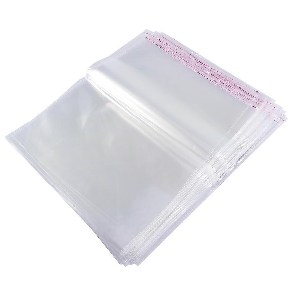 100pcs Transparent OPP Gift Bags for Wrapping Use Self-adhesive Design Durable and Practical
