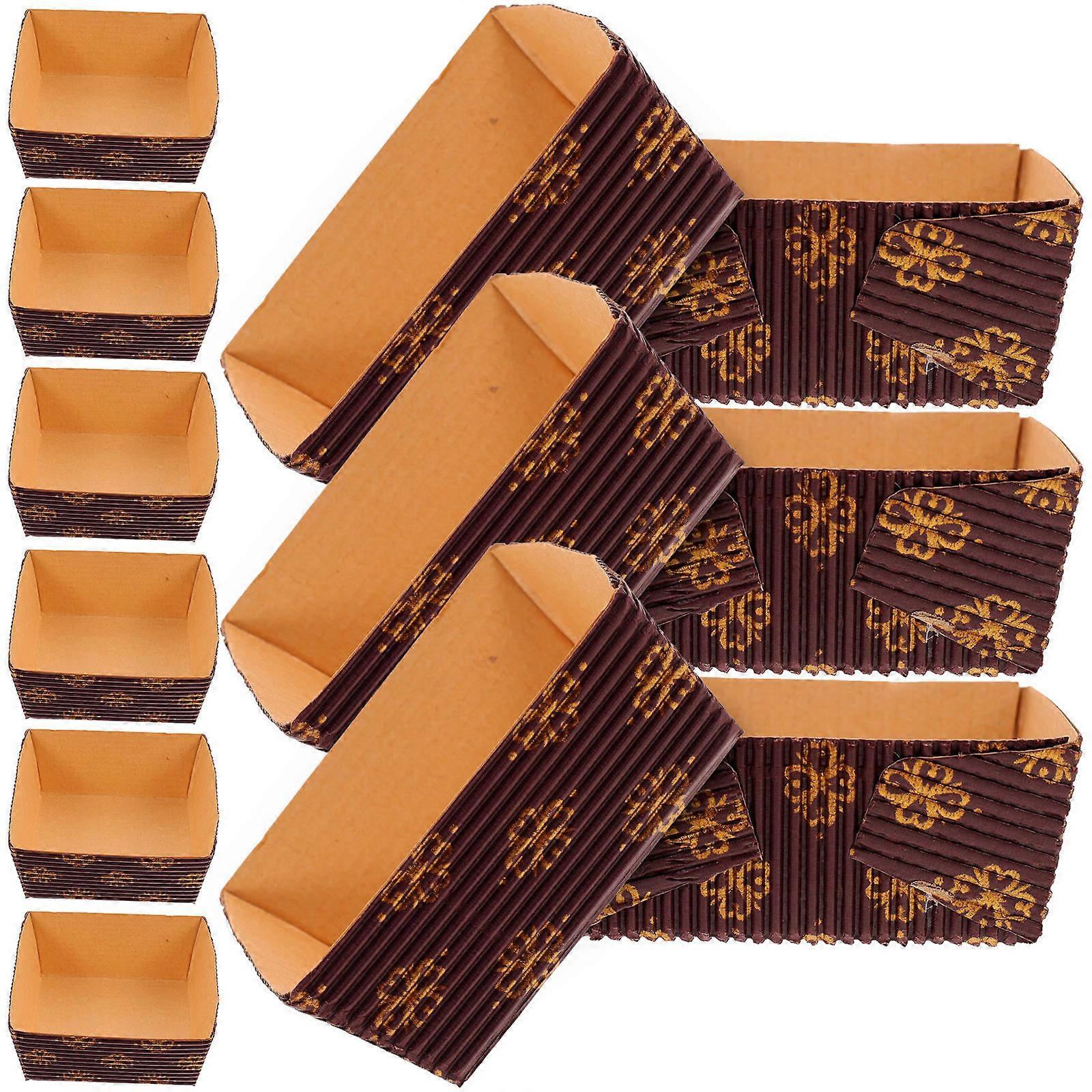 25pcs Stackable Paper Loaf Pans Cake Molds for Baking and Storage