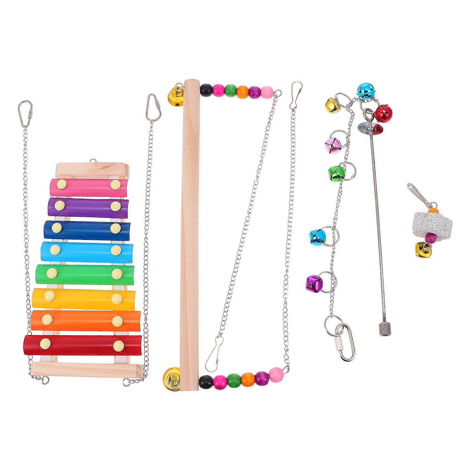 Chicken Bridge Swing Toys 1 Set of 3 Pcs for Outdoor Play Birds with Perch Functionality Assorted Color