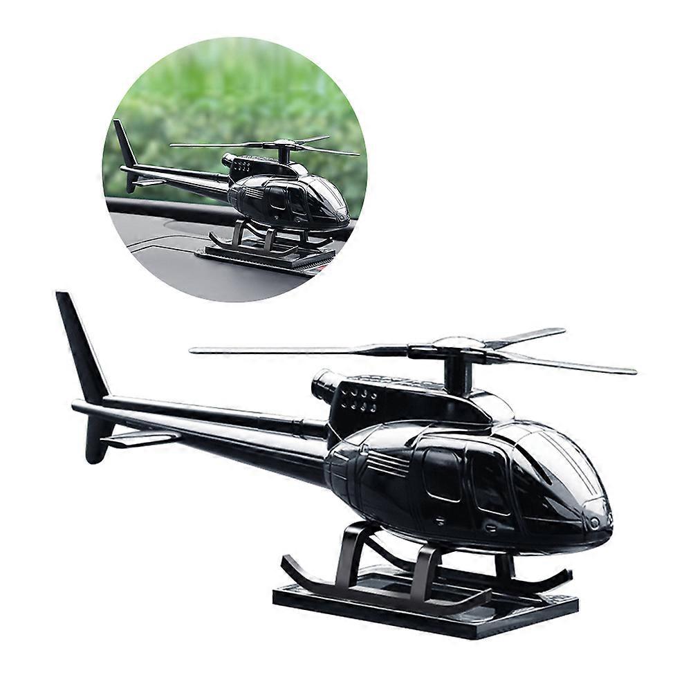 Modern Helicopter Shape Car Aromatherapy Decor For Office Use With Solar Energy Driven Rotation 1Pcs