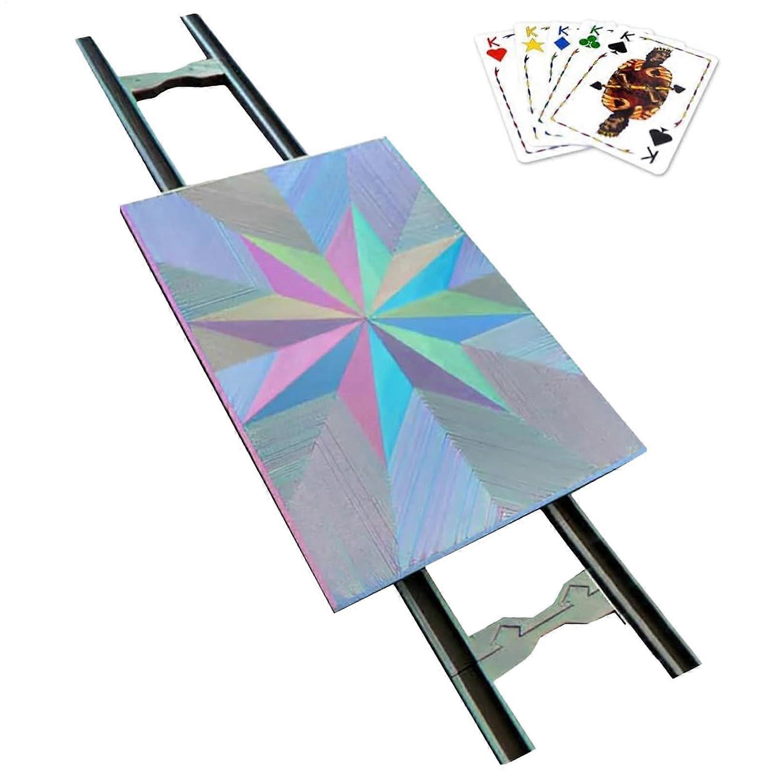 Lasser Multicolour Slider, Easy to Install Octagonal Card Gliders, Portable Tabletop Track, for Family Game Evenings Pink