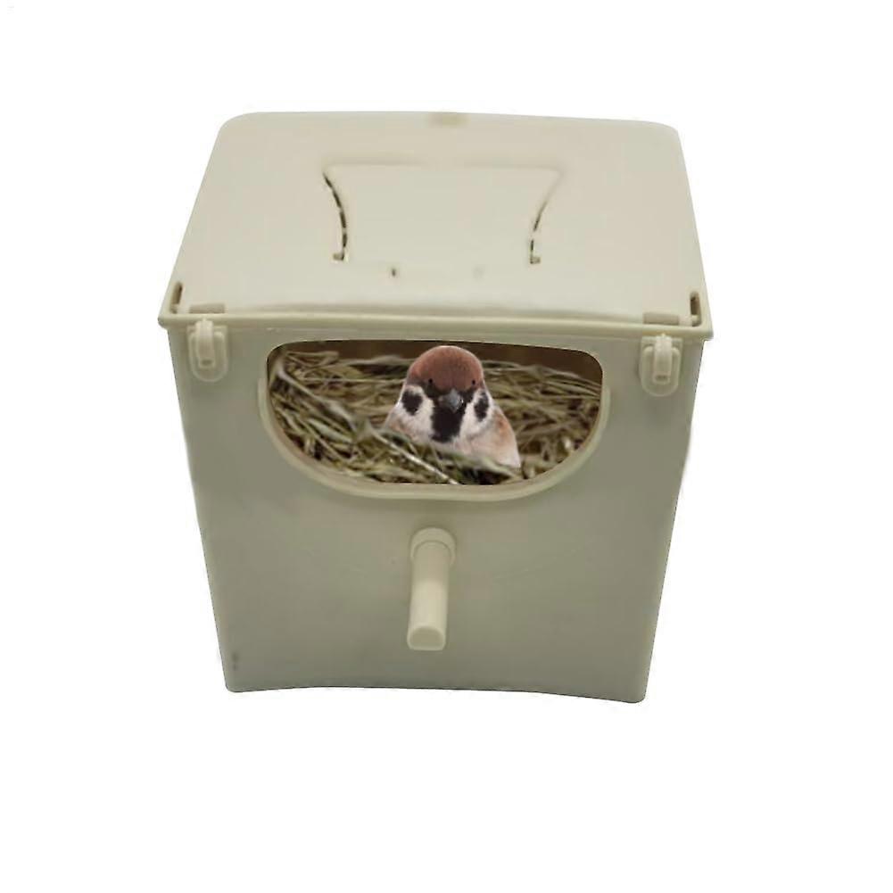 Bird Nest Box With Perch For Breeding Budgies And Parakeets For Mandarin Ducks Gray