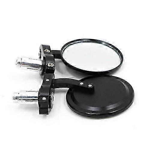 2025 1 Pair 7/8inch Universal Round Handlebar End Motorcycle Rearview Side Mirror