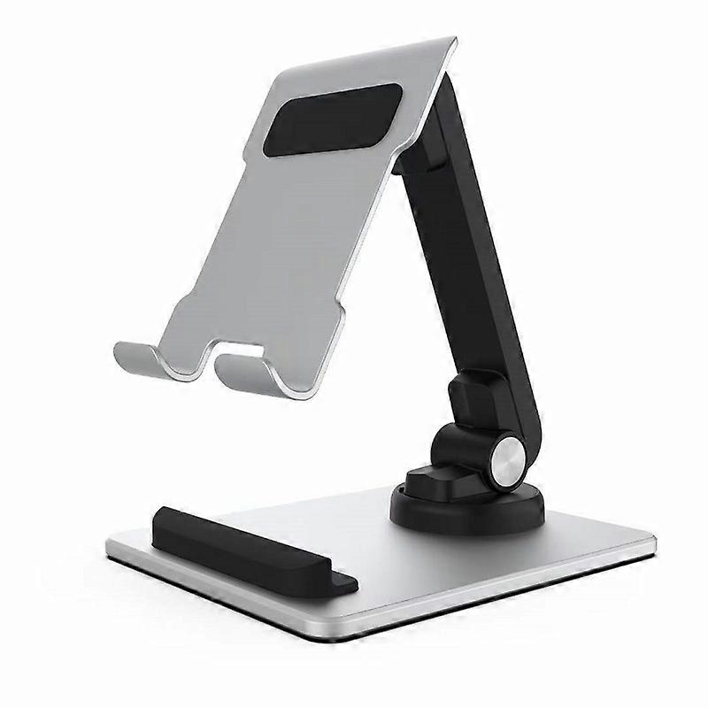 Portable Mobile Phone Desktop Stand, Color: Square Swivel Silver Square Swivel Silver