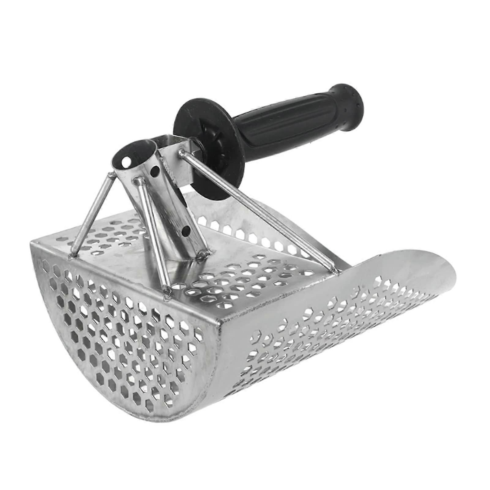 Metal Detecting Shovel for Beach and Garden - Stainless Steel, Galvanized Surface, Rustproof Sand Sifter