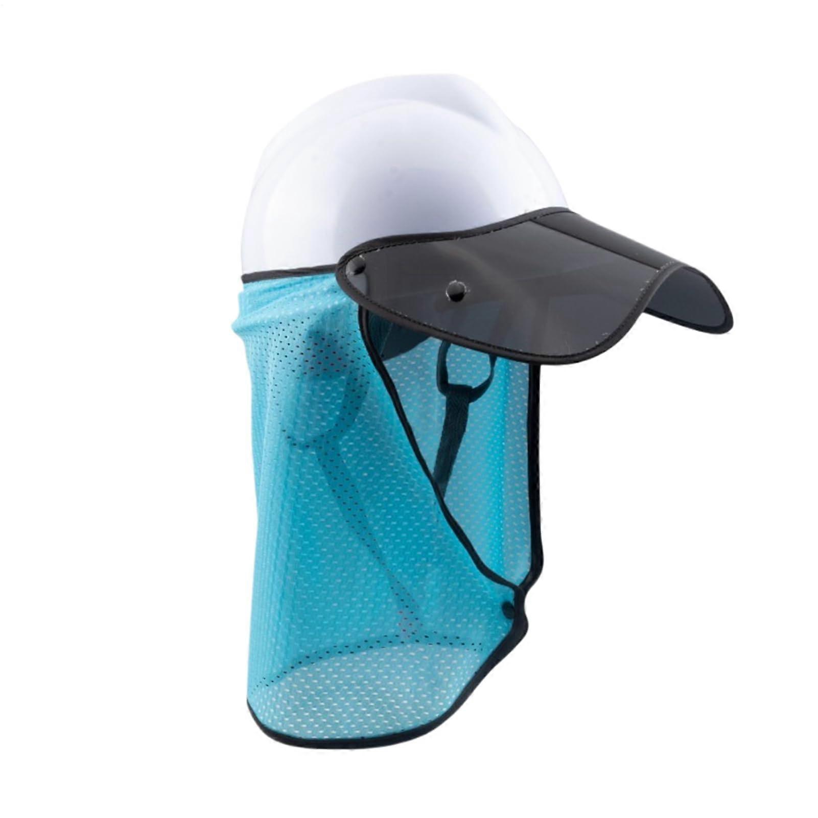 Sun Visor For Safety Helmet UV Blocking Mounted Shield Fits Most Safety Helmets Light Blue