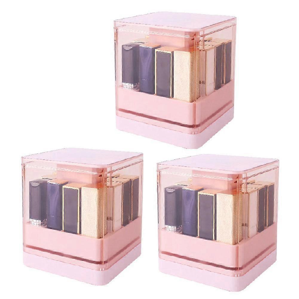 Plastic Lipstick Storage Box Multi Compartment Large Capacity Dust-proof