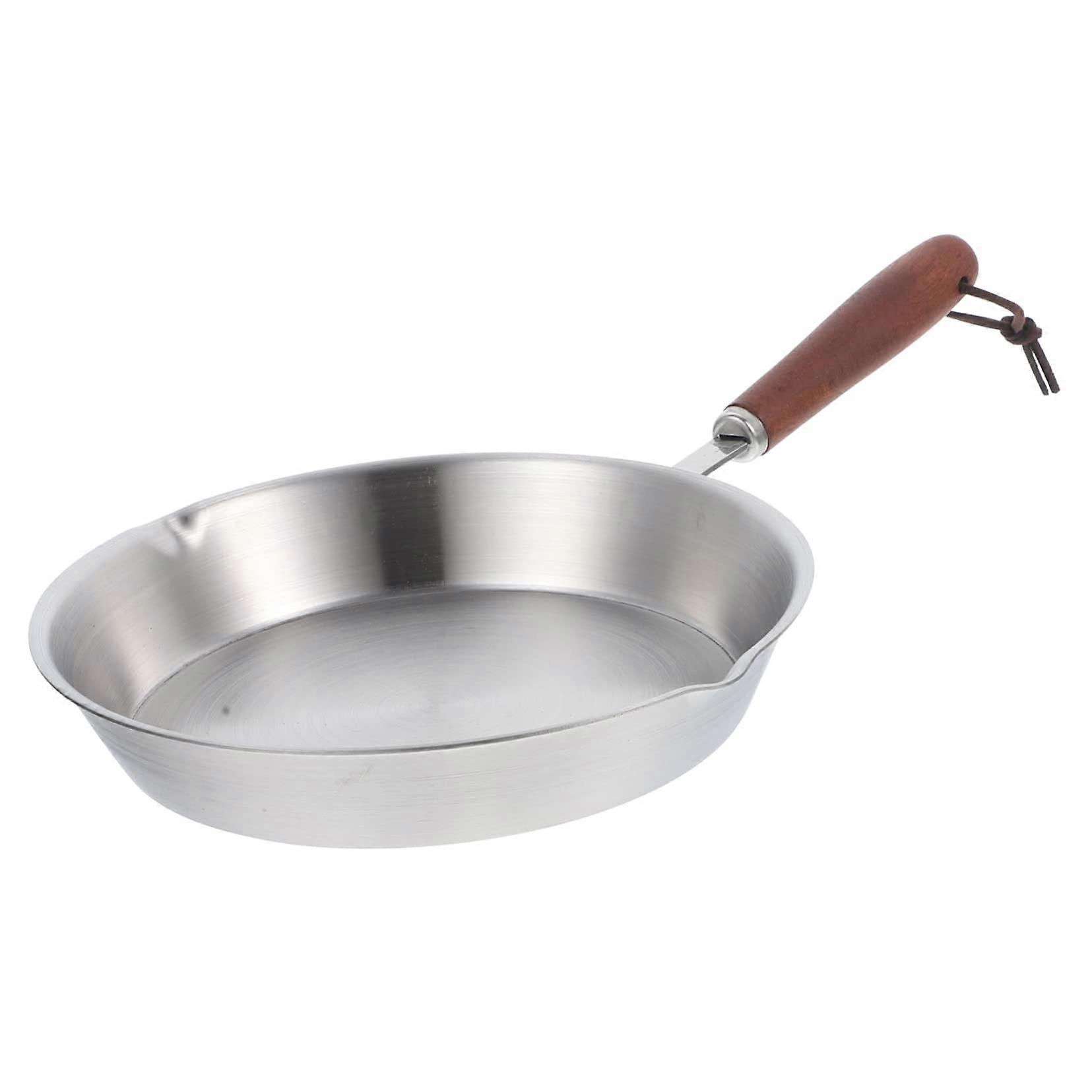 Flat Pan Nonstick Crepe Skillet Mini Stainless Steel Cooking Pot 8-Inch Random Style Ideal for Pancakes and Omelets